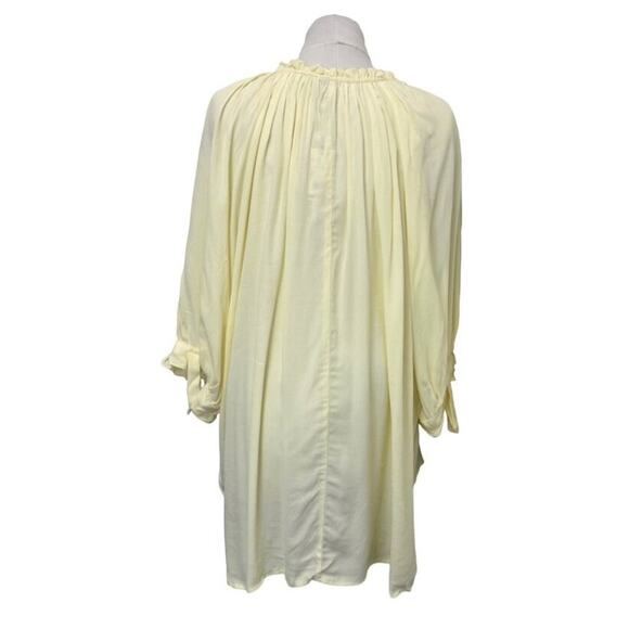 Habitual Womens Pear Sorbet Blouse 3X Lettuce Ruffled V-Neck Flowy Top - Picture 3 of 7